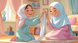 آموزش قدم‌به‌قدم حجاب به دختران از کودکی